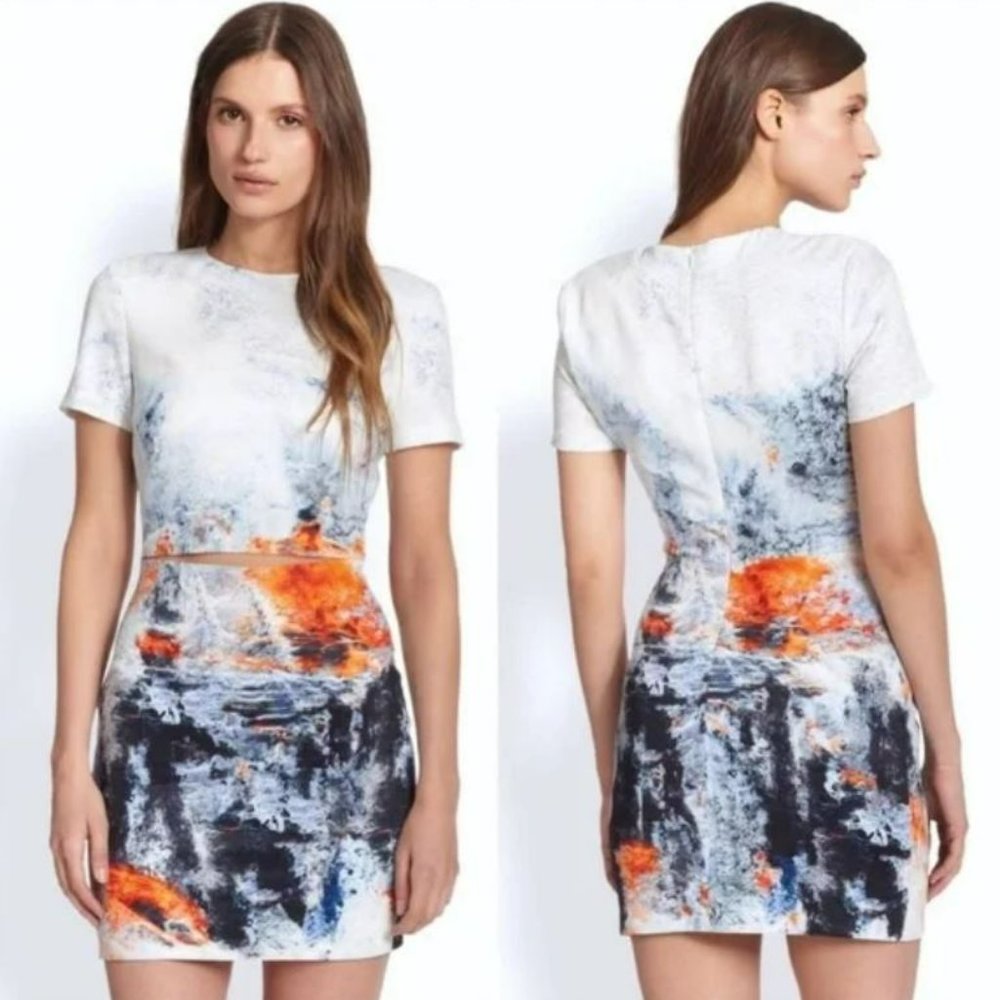 Bec + Bridge Short Sleeve Mini Dress with Front Cutout